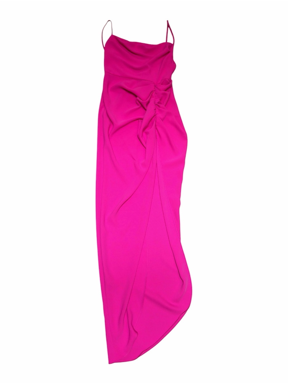 Amanda Uprichard Hot Pink Cowl Neck Maxi Dress – Small